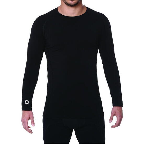 Elite Sport Maillot de Compression Manches Longues Hommes - Noir, M