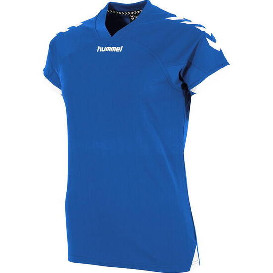 Hummel Fyn Maillot Manches Courtes Femme - Royal / Blanc.