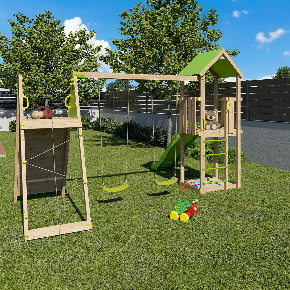 Zona de juegos de madera 2,20 m OLYMPIA XPERIENCE - 9 niños 7/7