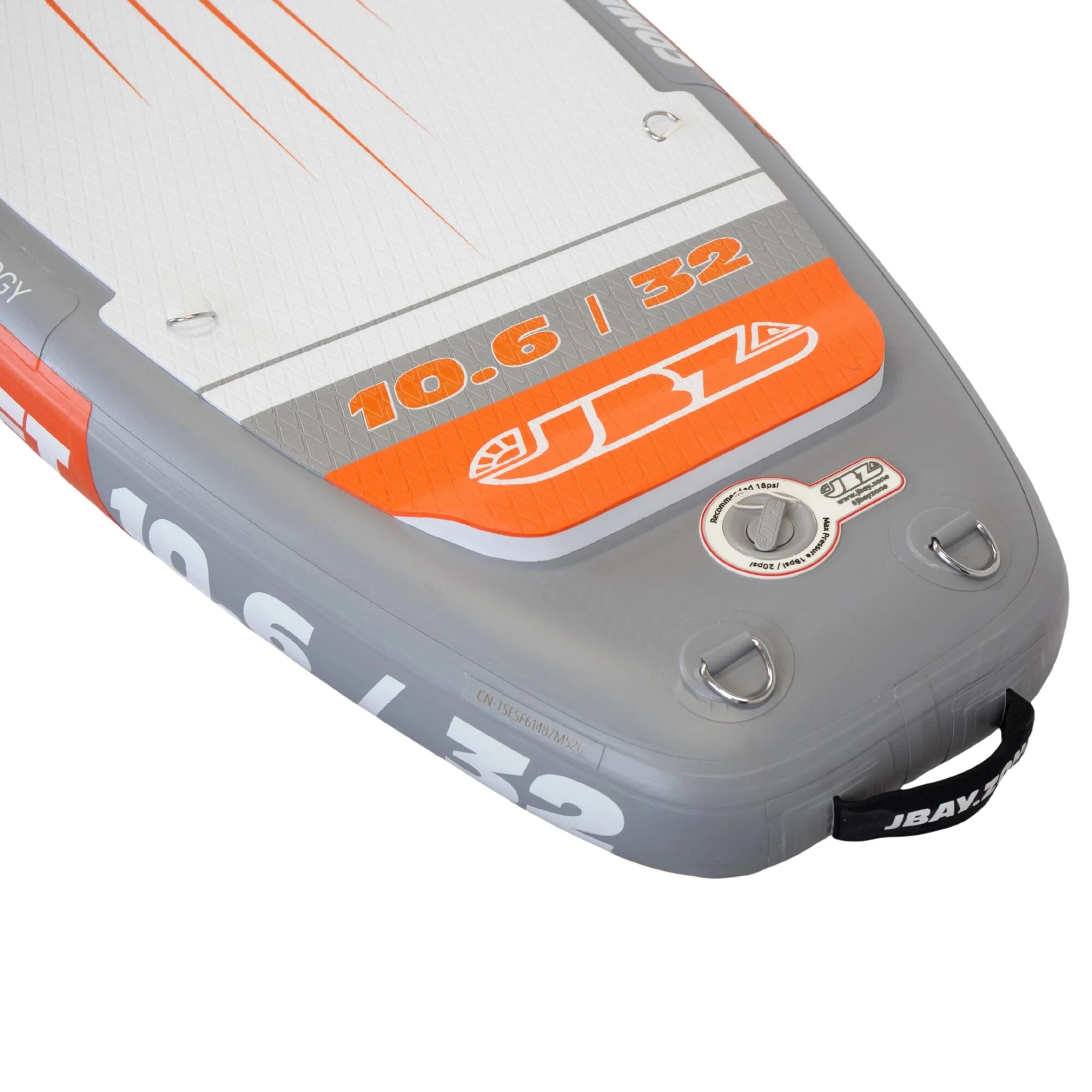 JBAY.ZONE Pack SUP Comet WJ2 ALLROUND/WINDSUP gonfiabile 10.6 Grigio-Arancione 7/7