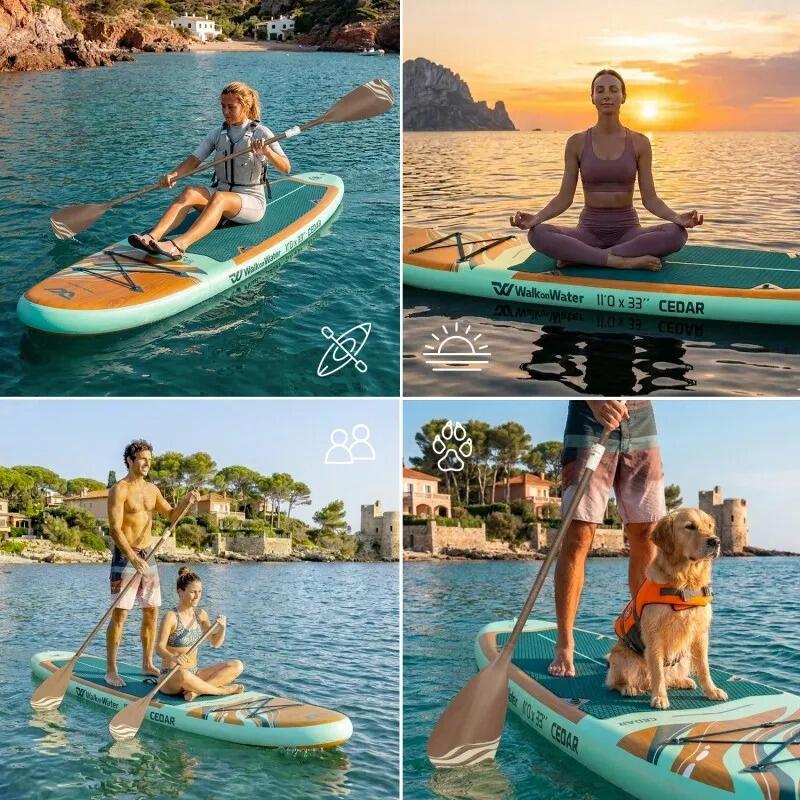 Paddle hinchable WOW Cedar de 11’ – estable, versátil, kit completo 2/7