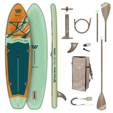 Paddle gonflable 11’ WOW Cedar – stable, polyvalent, pack complet