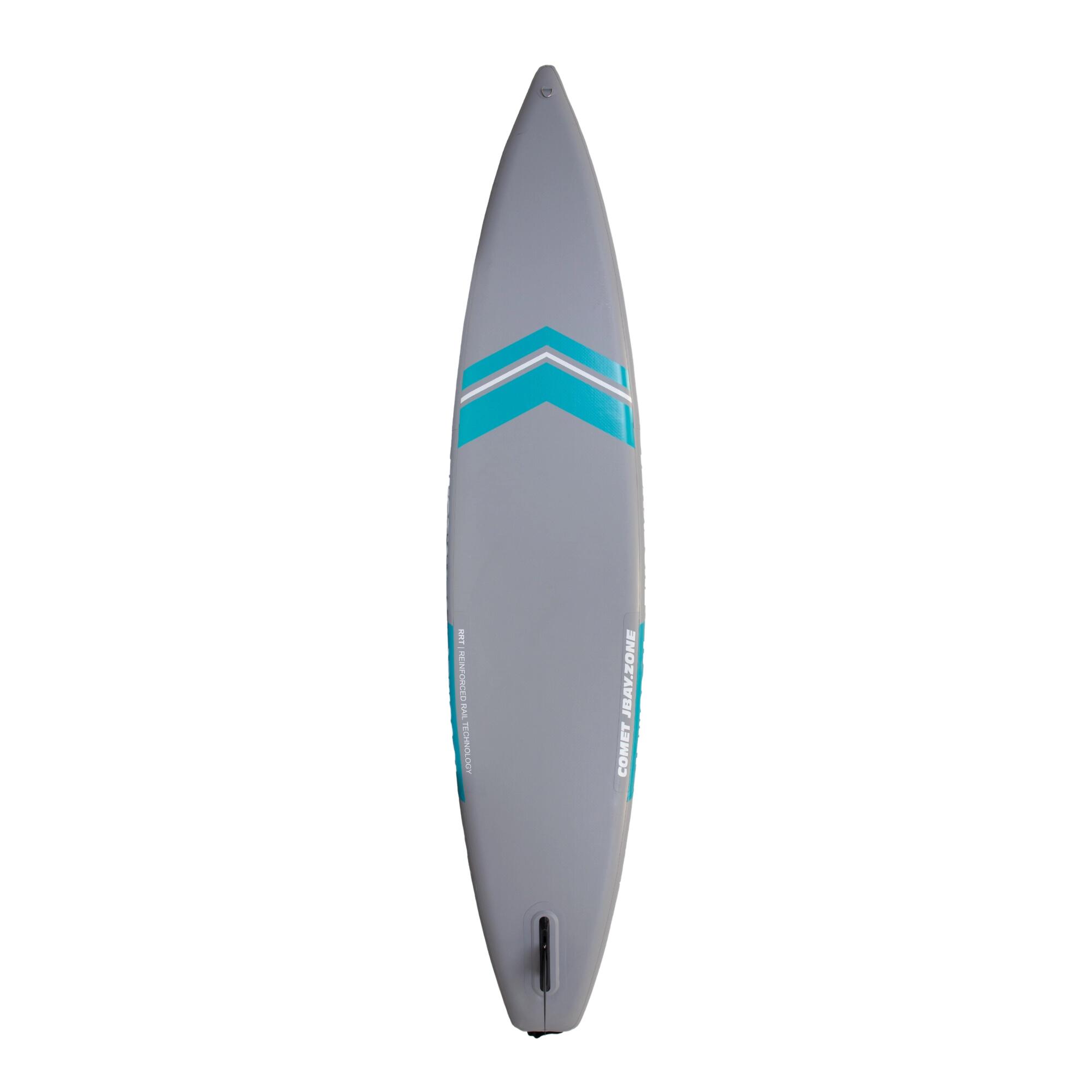 JBAY.ZONE Pack SUP Comet TJ TOURING gonfiabile 12.6 Grigio-Azzurro 4/7