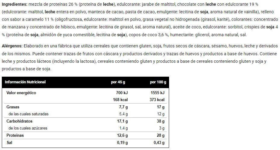 Barrita Crunch Protein Bar - 45g Coco Caramelo VitoBest 2/3