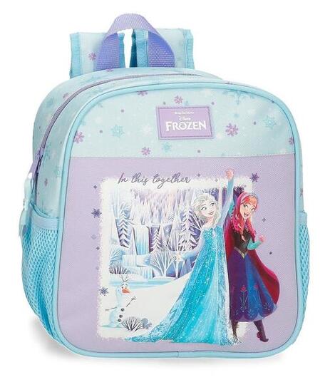Mochila escolar adaptable a carro Frozen in this together 25 cm Lila