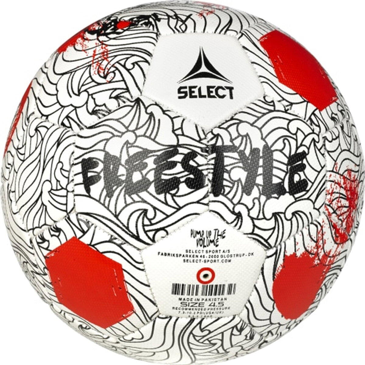 Select V24 Voetbal Freestyle - Wit, Rood - Maat 4,5 2/5