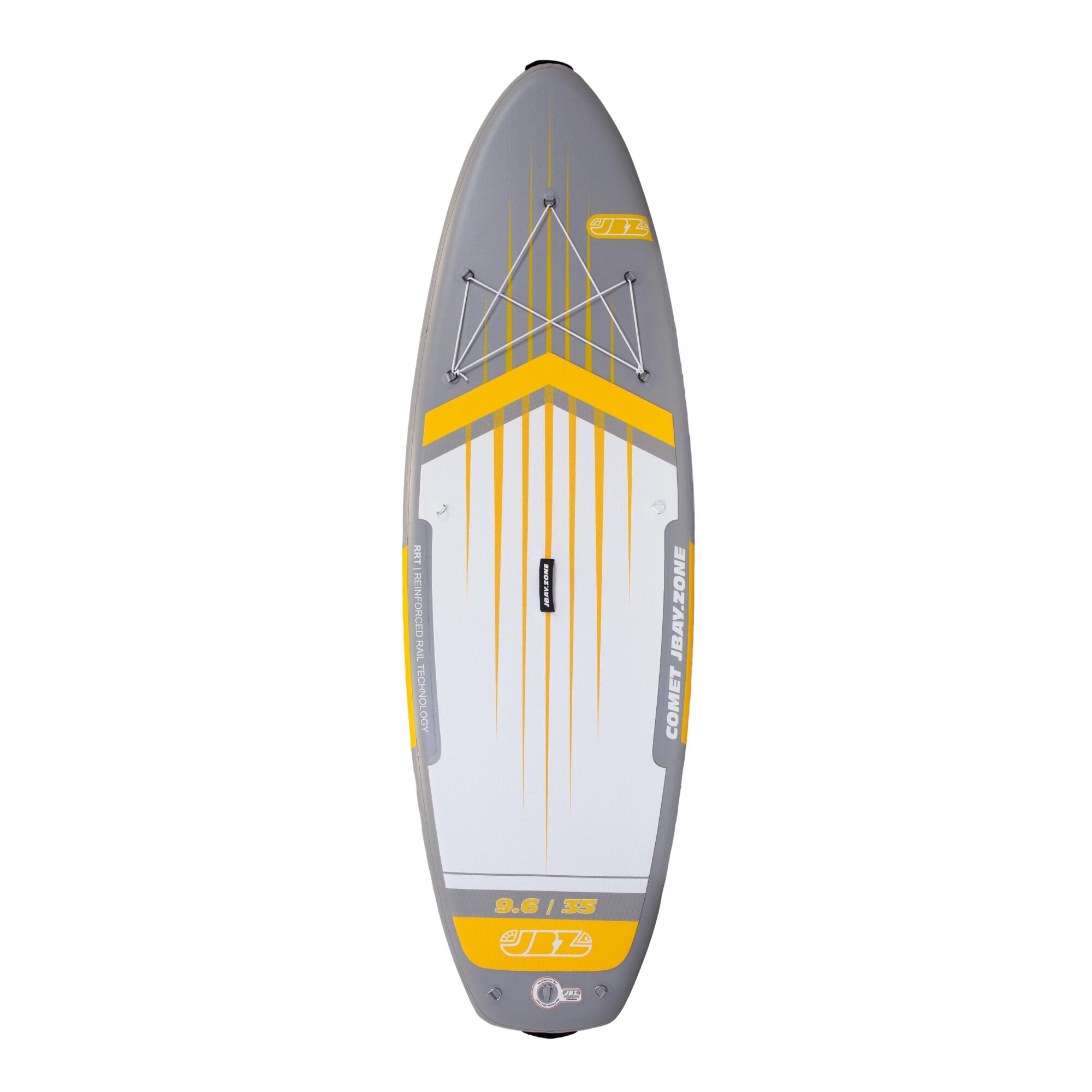 JBAY.ZONE Pack SUP Comet J1 ALLROUND gonfiabile 9.6 Grigio-Giallo 3/7