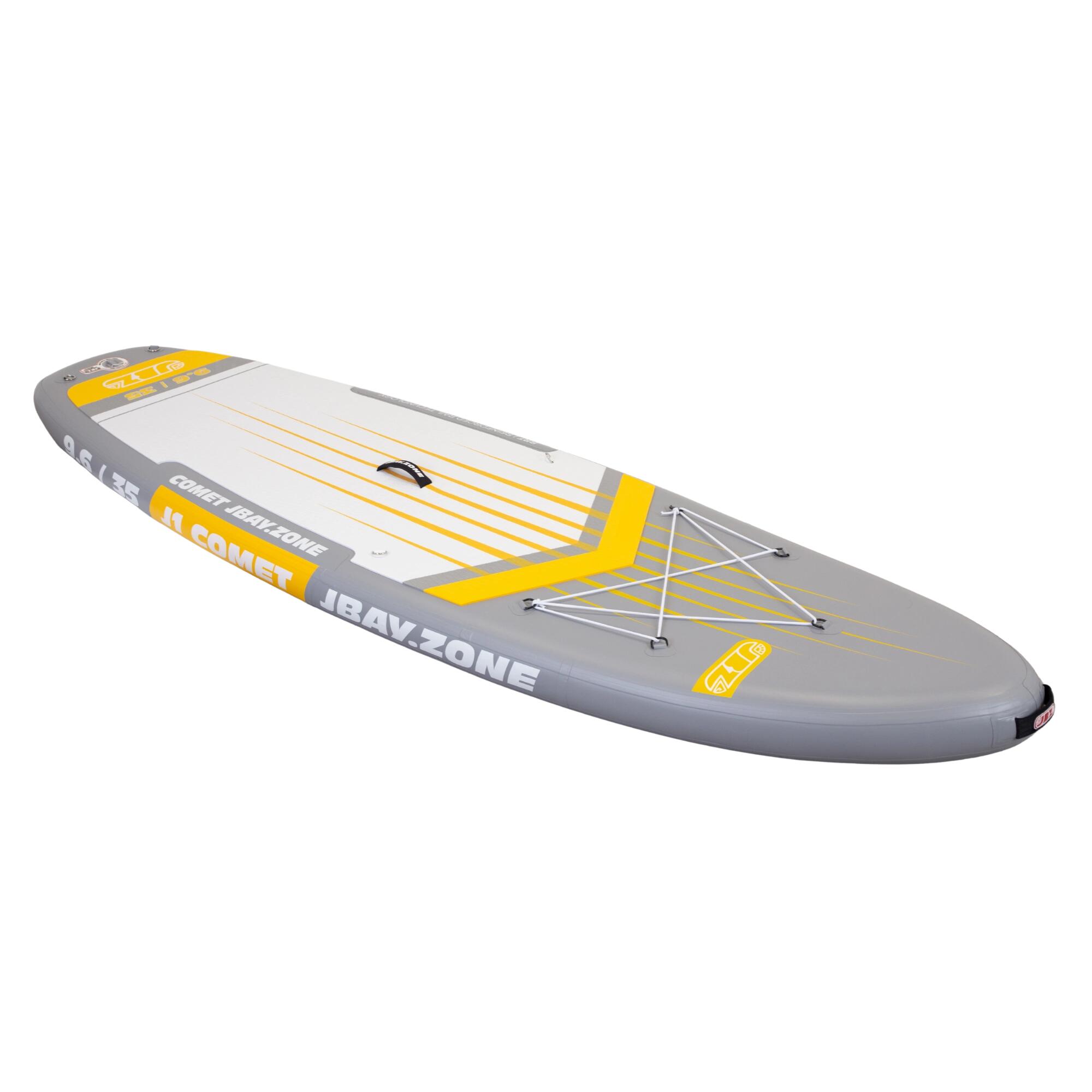 JBAY.ZONE Pack SUP Comet J1 ALLROUND gonfiabile 9.6 Grigio-Giallo 2/7