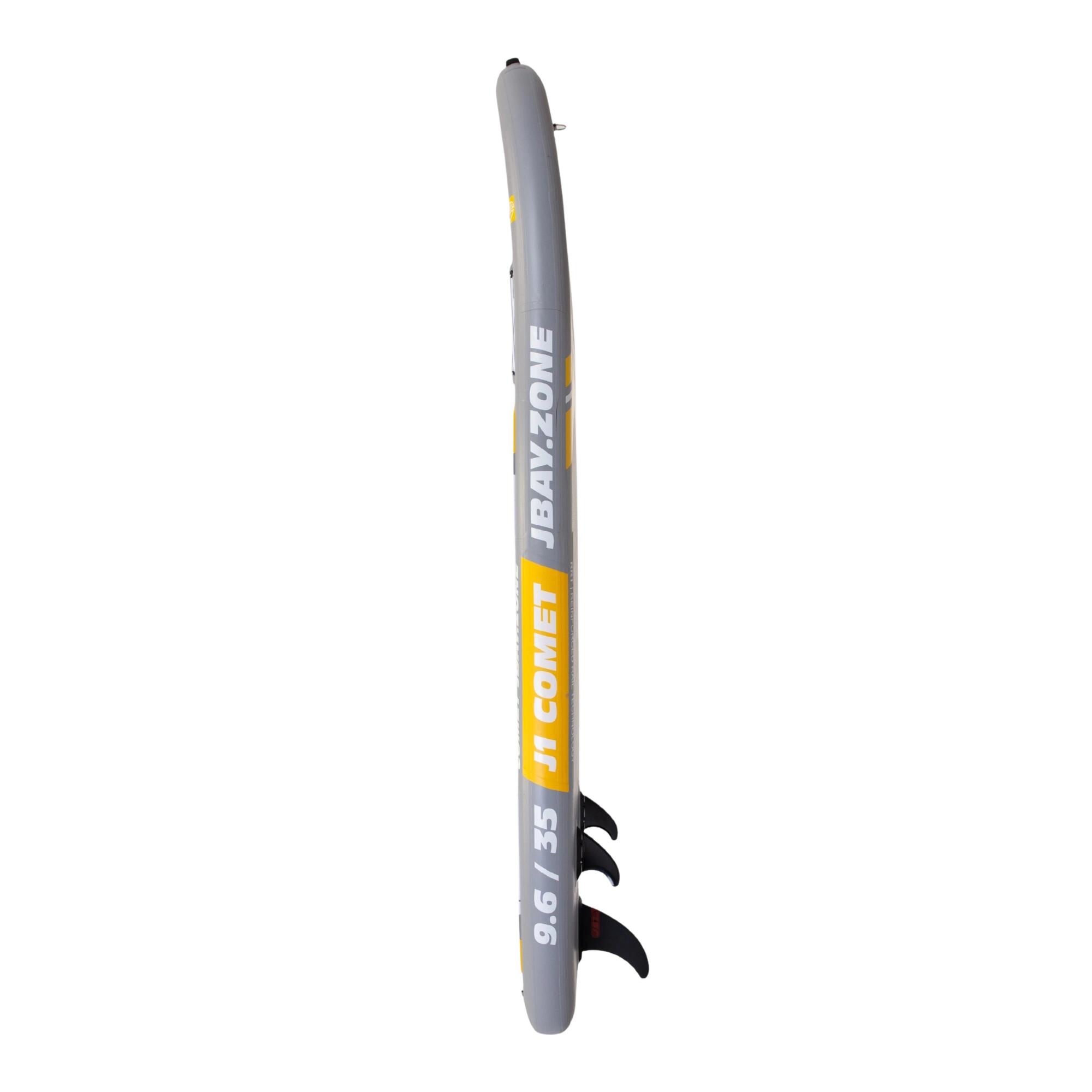 JBAY.ZONE Pack SUP Comet J1 ALLROUND gonfiabile 9.6 Grigio-Giallo 5/7