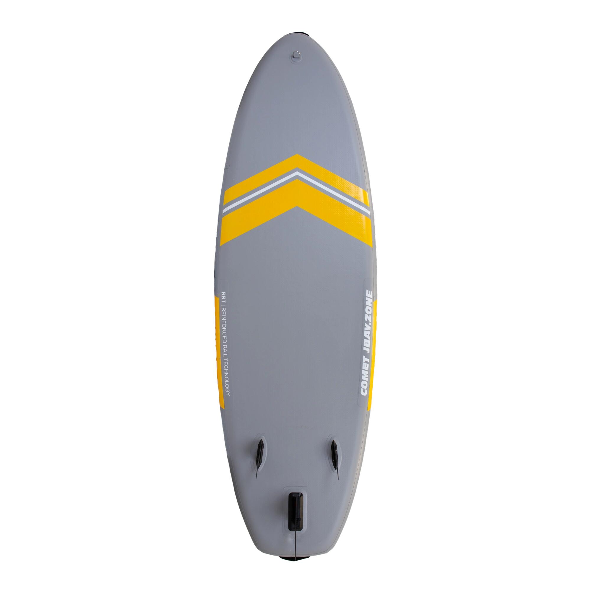JBAY.ZONE Pack SUP Comet J1 ALLROUND gonfiabile 9.6 Grigio-Giallo 4/7