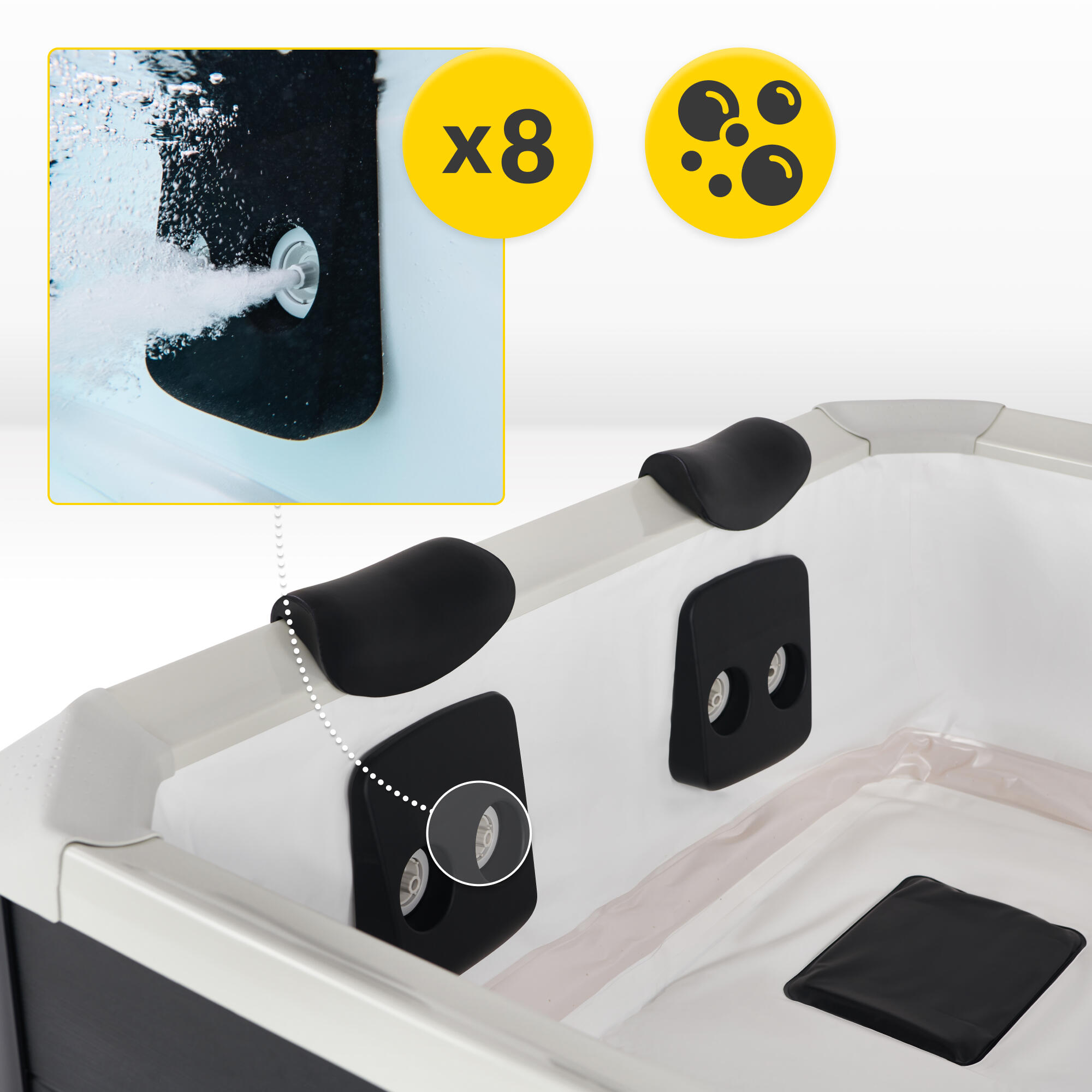 Wanna z hydromasażem ogrodowa OSLO Aero Plus 6-osobowa MSpa panelowa 5/7