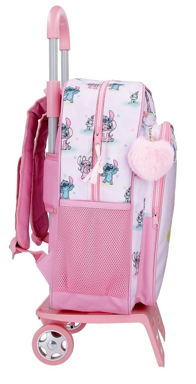Mochila escolar con carro Stitch You & Me 40 cm Malva 4/5
