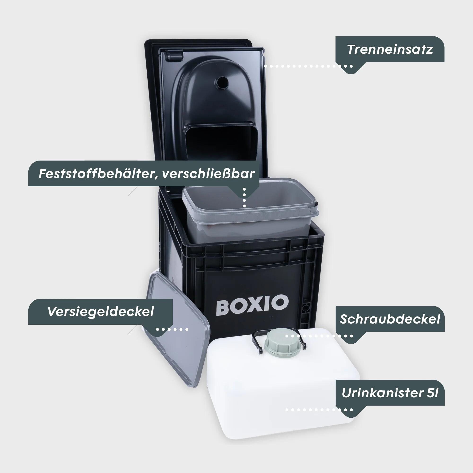 Kompakte Camping Trenntoilette BOXIO TOILET 3/6