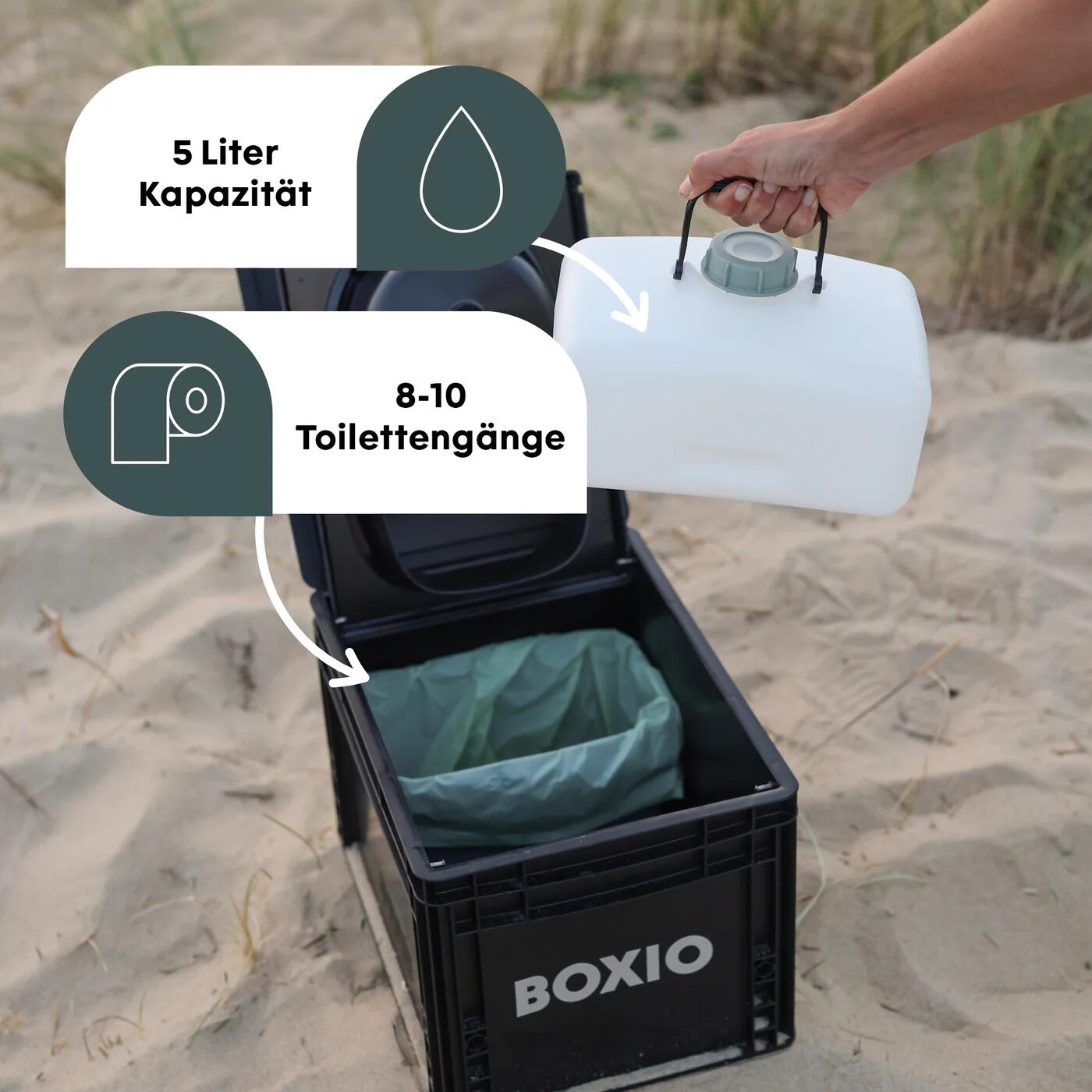 Kompakte Camping Trenntoilette BOXIO TOILET 4/6