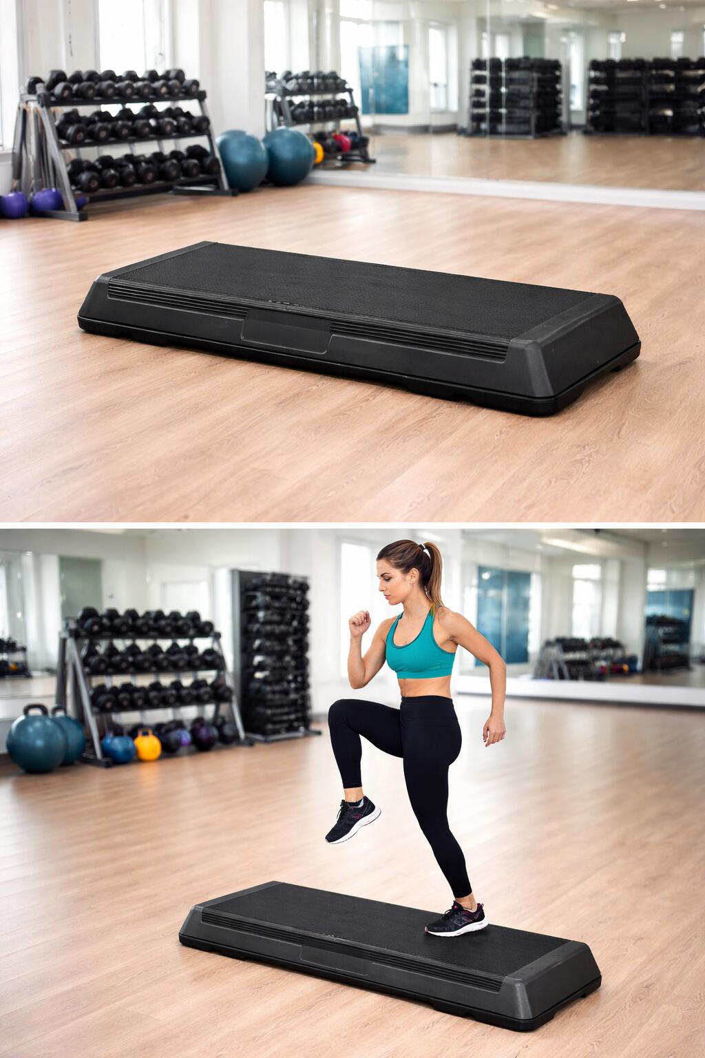 Plataforma Step Profesional Antideslizante Fitness Negro 3/3