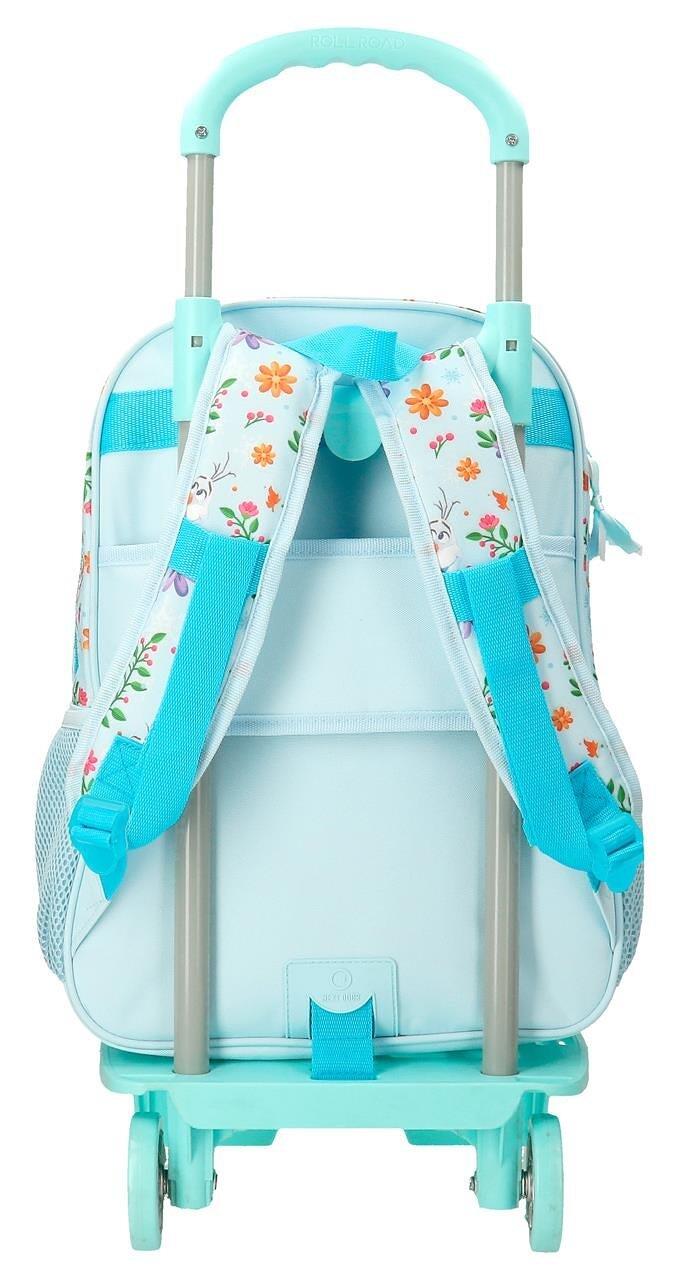 Mochila escolar com carrinho Frozen Forever 40 cm Azul Claro 2/5