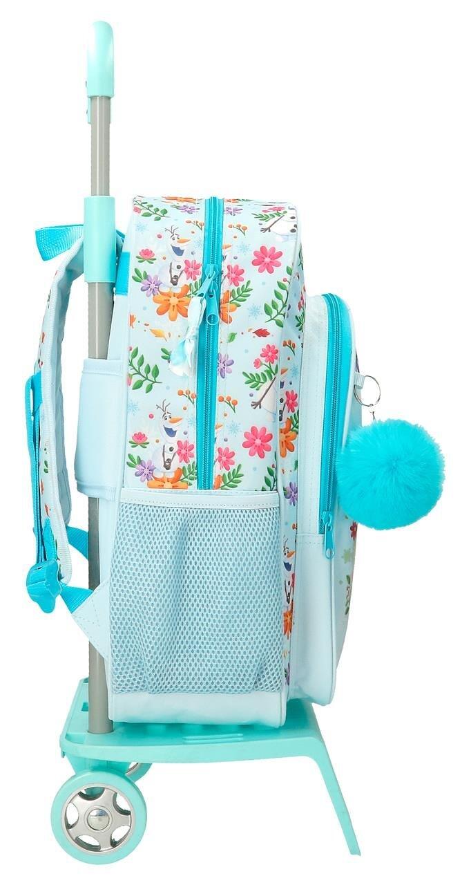 Mochila escolar com carrinho Frozen Forever 40 cm Azul Claro 4/5