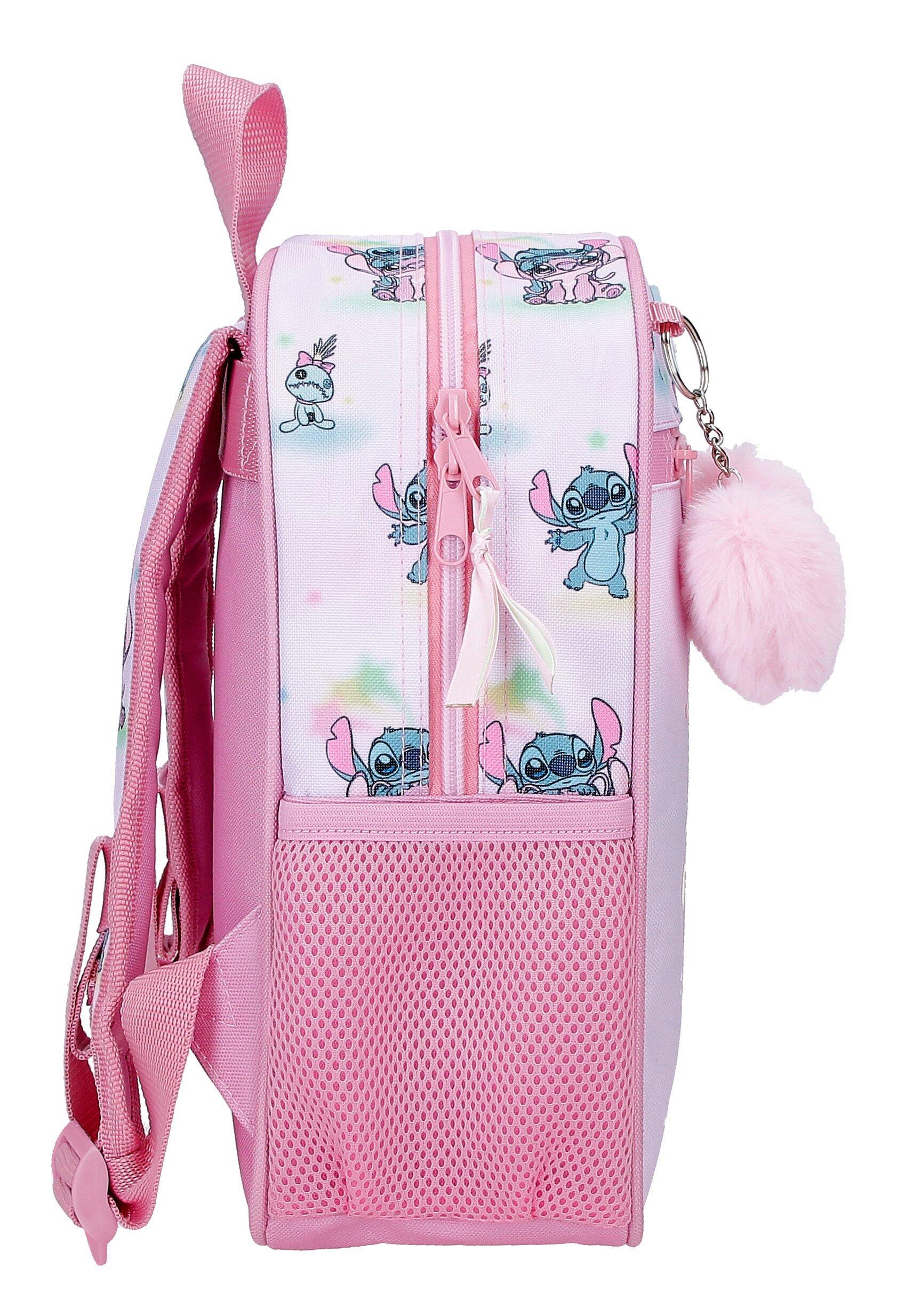 Mochila escolar adaptable a carro Stitch You & Me 28 cm Malva 4/5