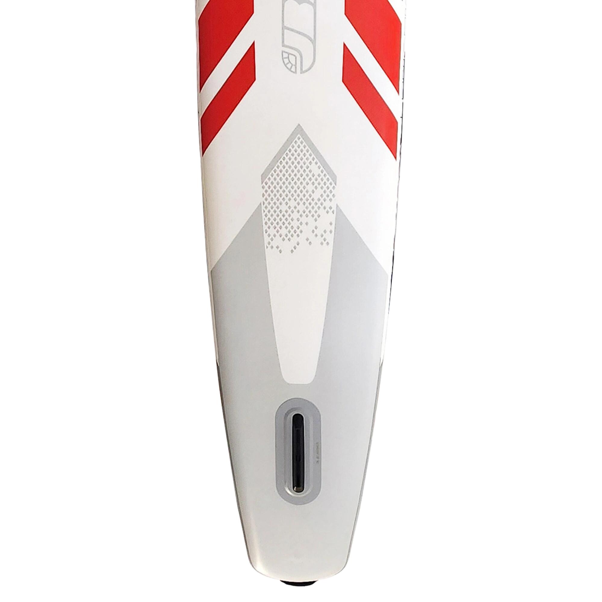 JBAY.ZONE Pack SUP Rush CJ4 RACING gonfiabile 14 Bianco-Grigio 7/7