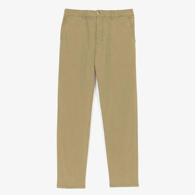 Comfortabele chino 549 met elastische tailleband, beige