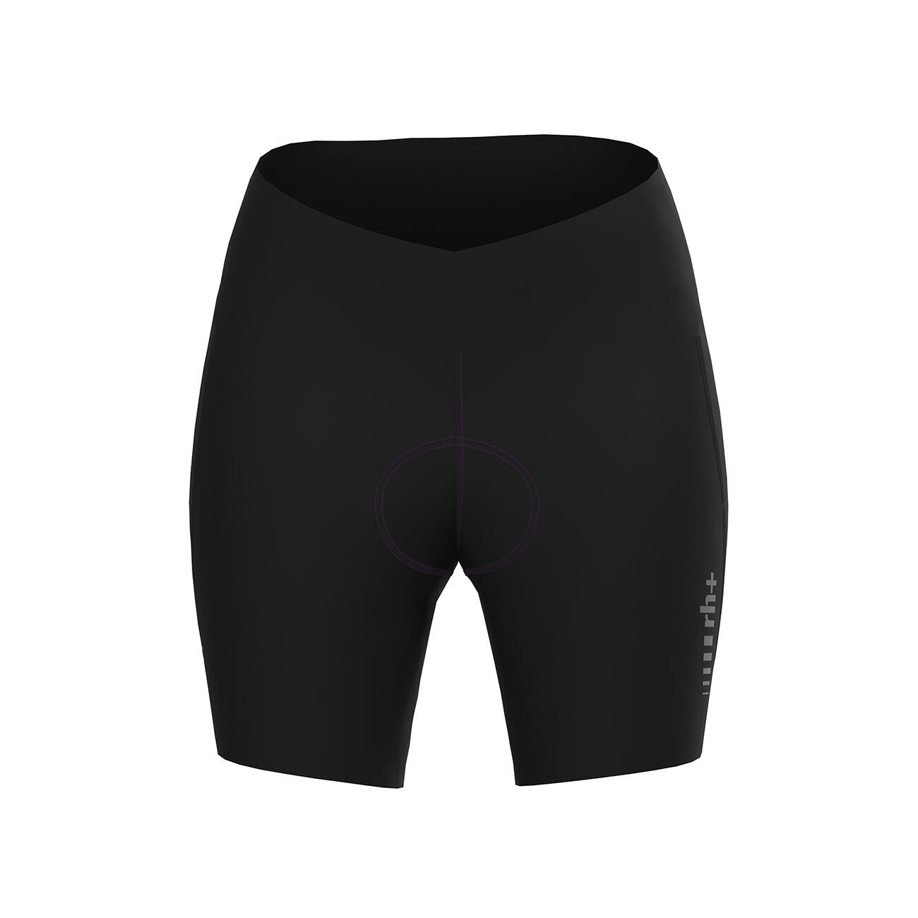 RH+ RH+ Pace HW Short 18cm Dames - Premium Fietsbroek Flow Pad - Zwart - Zwart 5/6