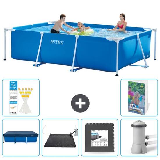 INTEX Piscina con estructura Rectangular - 300x200x75 cm - 7-piezas S21