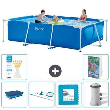INTEX Piscina con estructura Rectangular - 300x200x75 cm - 7-piezas S121