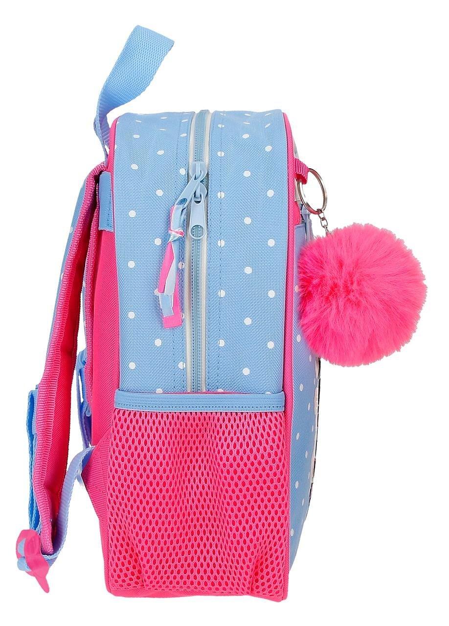 Mochila escolar adaptable a carro Minnie Flowers 28 cm Azul Claro 4/5