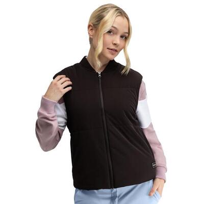 Dames golf geïsoleerd vest wedge-w dark brown bruin