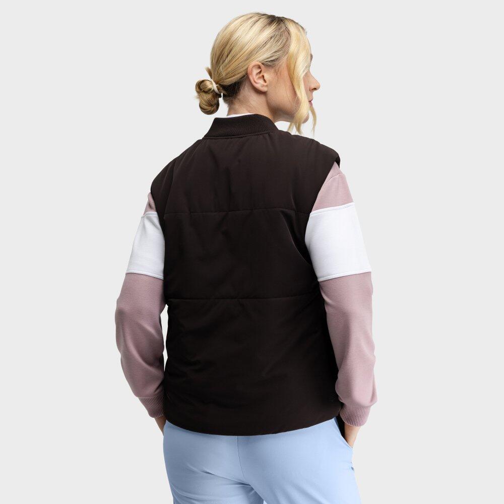 Gilet de golf matelassé femme Wedge-W Dark Brown Marron 6/6