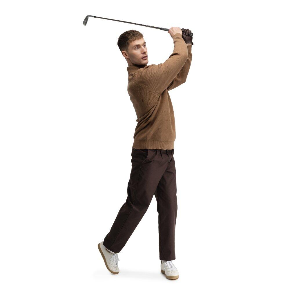 Pull de golf demi-zip homme Fade Brown Marron 3/7