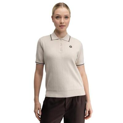 Dames golf gebreide polo hazard-w sand beige