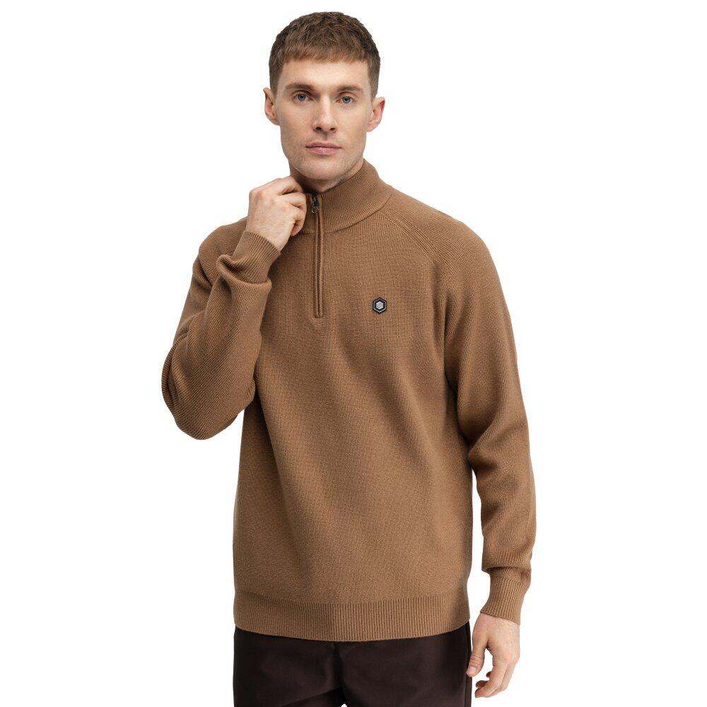Men Golf 's quarter-zip sweater Fade Brown Brown