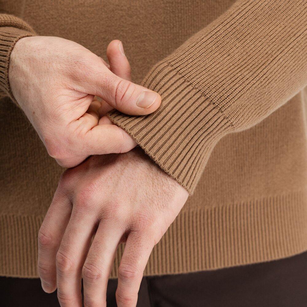 Pull de golf demi-zip homme Fade Brown Marron 4/7