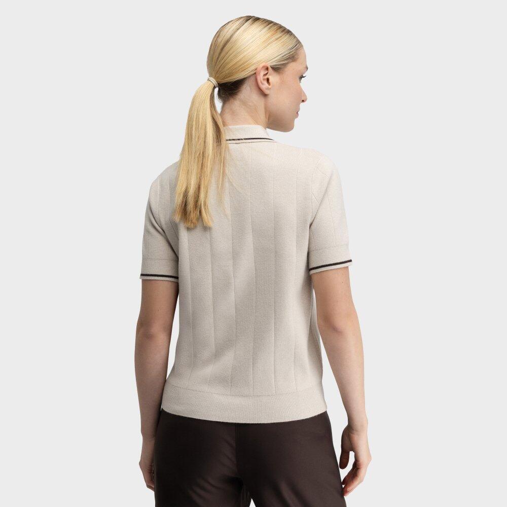 Damen Golf strick-poloshirt Hazard-W Sand Beige 6/7