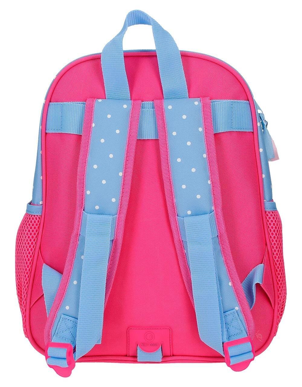 Mochila escolar adaptável a carrinho Minnie Flowers 33 cm Azul Claro 2/5