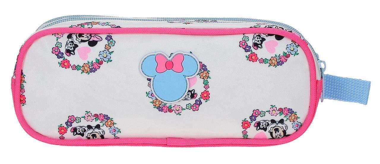 Estuche dos compartimentos Minnie Flowers Azul Claro 2/5