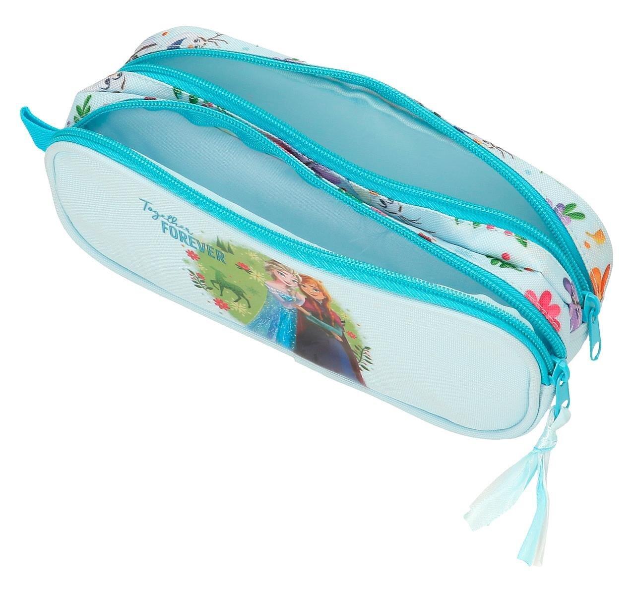 Estojo dois compartimentos Frozen Forever Azul Claro 3/5