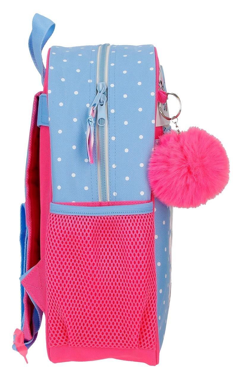 Mochila escolar adaptável a carrinho Minnie Flowers 33 cm Azul Claro 4/5