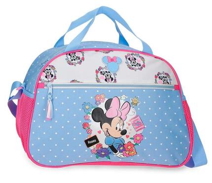 Sac de voyage Minnie Flowers 40 cm Bleu Clair