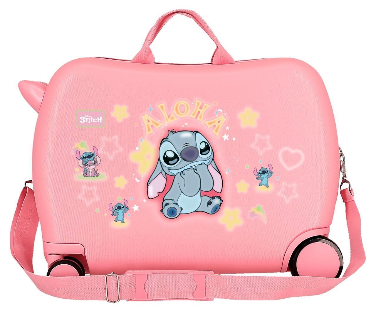 Maleta infantil Stitch You & Me ABS con capacidad de 38L Rosa 2/5