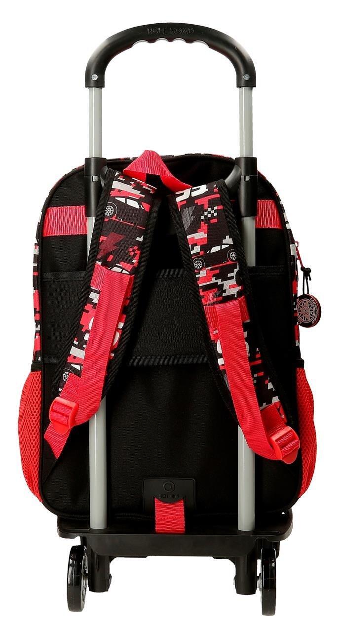 Mochila escolar com carrinho Cars Mcqueen Red 40 cm Vermelho 2/5
