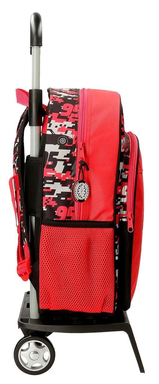Mochila escolar com carrinho Cars Mcqueen Red 40 cm Vermelho 4/5