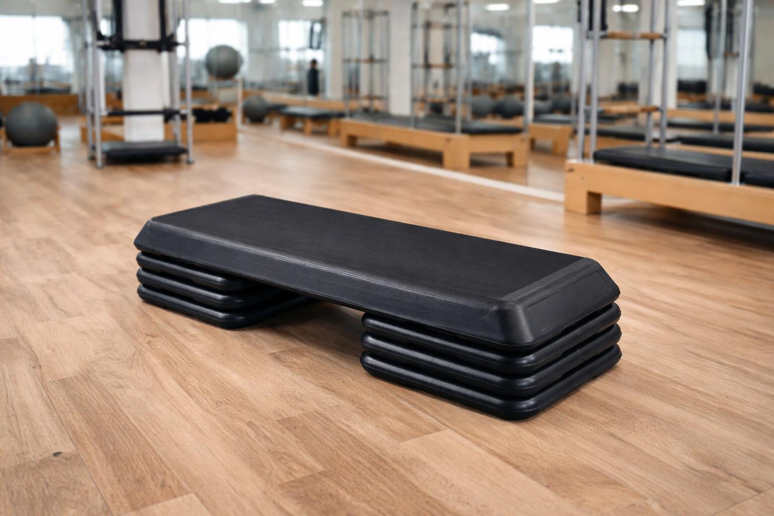 Step Profesional Antideslizante con 4 Bases Fitness Negro 3/4