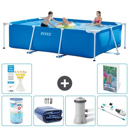 INTEX Piscina con estructura Rectangular - 300x200x75 cm - 7-piezas S27
