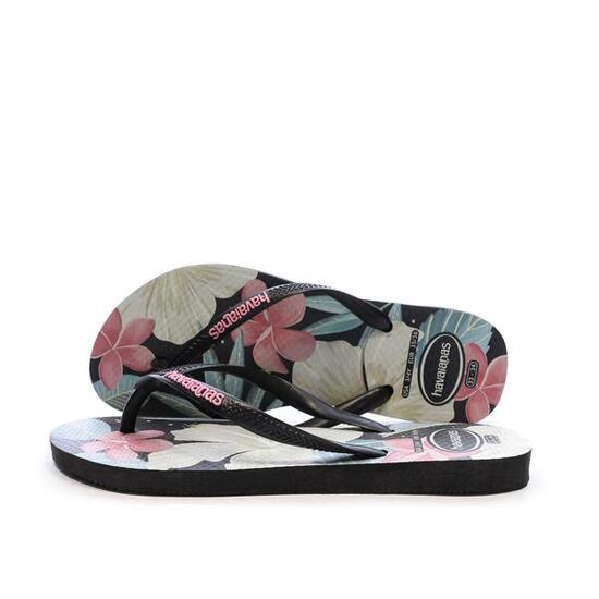 Havaianas Floral Zehentrenner für Damen & Mädchen - Rosa/Weiß/Schwarz