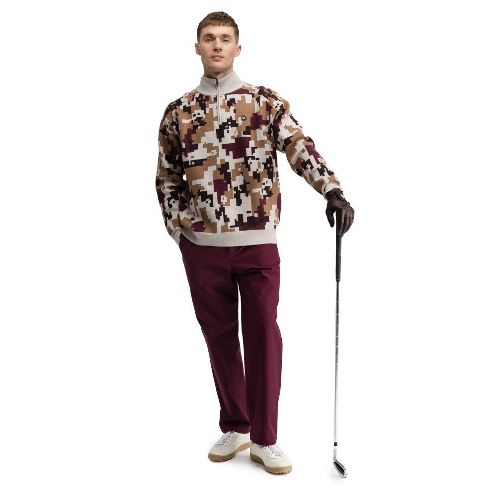 Pull de golf demi-zip homme Fade Sand Beige 3/7