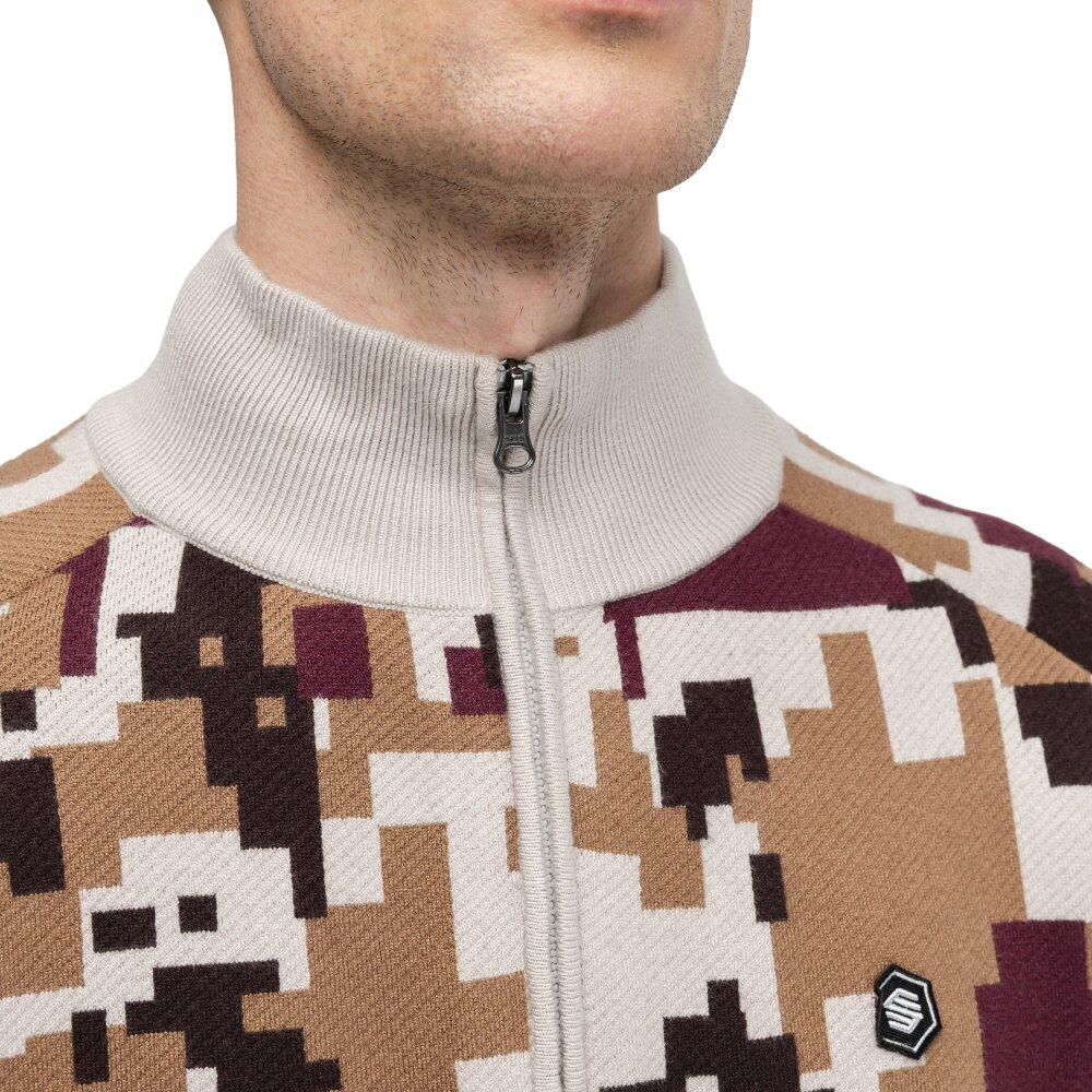 Pull de golf demi-zip homme Fade Sand Beige 5/7