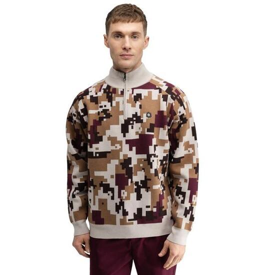 Pull de golf demi-zip homme Fade Sand Beige