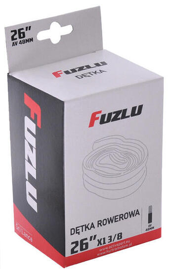 Dętka do opon roweru rowerowa 26x1 3/8 Fuzlu AV 48mm
